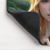 ブロンド美しい遊ミューズのハープ マウスパッド (コーナー)