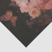 ブロンド美しい – 女性のポートレートと花 薄葉紙 (詳細)