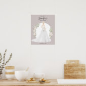 ブロンド花嫁のウェルカムサイン ポスター (キッチン)