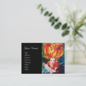 ブロンド赤い美しい、メイク、髪のサロン 名刺 (スタンド正面)