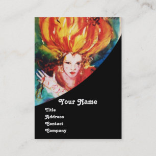 ブロンド赤モノグラム美しい、メイクアップ、髪のサロン 名刺