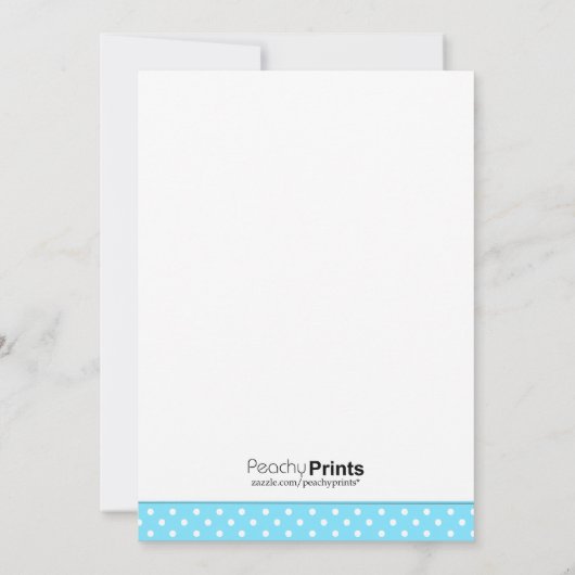 ブロンド踊りジョイモダンブルーボーイ赤ちゃんシャワー 招待状 (裏面)