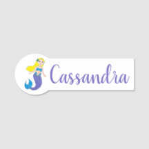 ブロンド遊泳魔法の人魚の女の子パープルテール