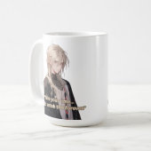 ブロンド長髪かわいらしアニメ男 コーヒーマグカップ (正面左)