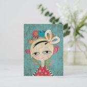 ブロンド青い目はがき ポストカード (スタンド正面)