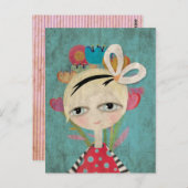 ブロンド青い目はがき ポストカード (正面/裏面)