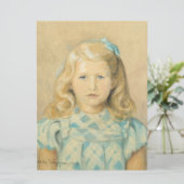 ブロンド髪のかわいい若い女の子 カード (スタンド正面)