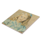 ブロンド髪のかわいい若い女の子 タイル (側面)