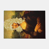 ブロンド髪のモナリサ ドアマット (正面)