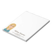 ブロンド髪の女パーソナライズされた名メイクアップアーティスト ノートパッド (回転)