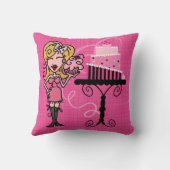 ブロンド髪ベイカー枕 クッション (裏面)