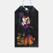 ブロンド魔女カボチャ紫 ギフトタグ (正面)