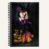 ブロンド魔女カボチャ紫 ノートブック (正面)