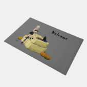 ブロンド魔女ピンアップガールドアマット ドアマット (アングル)