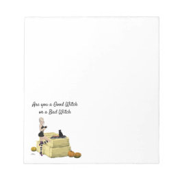 ブロンド魔女ピンアップガールハロウィンメモ帳 ノートパッド