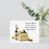 ブロンド魔女ピンアップガールハロウィーンポストカード ポストカード (スタンド正面)