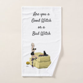 ブロンド魔女ピンアップガールハンドタオル ハンドタオル