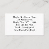 ブロンド魔女ピンアップガールビジネスカード 名刺 (裏面)