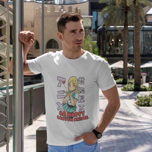 ブロンド・アニメガール・ウィンキング Tシャツ
