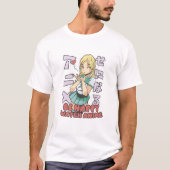 ブロンド・アニメガール・ウィンキング Tシャツ (正面)