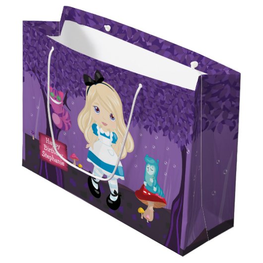 ブロンド・アリスとチェシャーキャットラージ抱き枕 ラージペーパーバッグ (正面アングル)