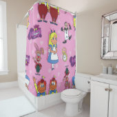 ブロンド・アリスinワンダーランドチェシャーキャット不機嫌ハッター シャワーカーテン (インサイチュ)