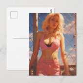 ブロンド・イン・ピンク ポストカード (正面/裏面)