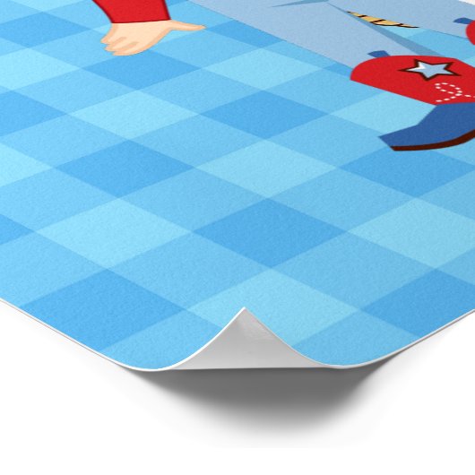 ブロンド・カウボーイウェスタンバースデーパーティーポスター ポスター (角)