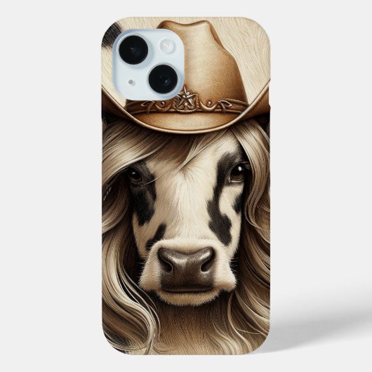 ブロンド カントリーカウガール ジョーク Case-Mate iPhoneケース (裏面)