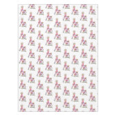 ブロンド・ガールとピンク・バイク・テーブルクロス テーブルクロス (正面)