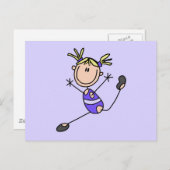 ブロンド・ガール・ギムナストTシャツ&ギフト ポストカード (正面/裏面)