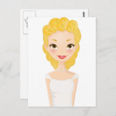 ブロンド・ガール ポストカード (正面/裏面)