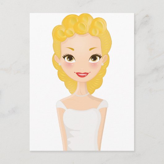 ブロンド・ガール ポストカード (正面)