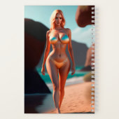 ブロンド・クリスティーナ・ヘンドリックス歩くノート ノートブック (裏面)