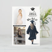 ブロンド・グラード・ガール卒業写真発表 招待状 (スタンド正面)