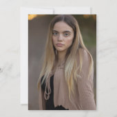 ブロンド・グラード・ガール卒業写真発表 招待状 (裏面)