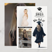 ブロンド・グラード・ガール卒業写真発表 招待状 (正面/裏面)