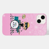 ブロンド・ドラマー・ガール、星とピンク Case-Mate iPhoneケース (裏面 (横))