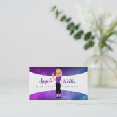 ブロンド·バーテンダー·ロゴ·名刺 名刺 (スタンド正面)