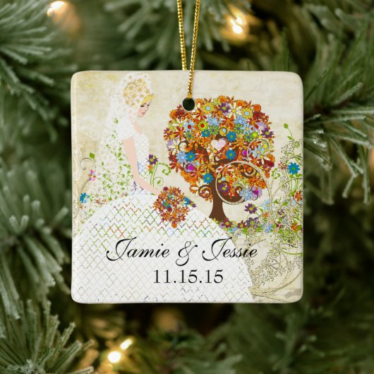 ブロンド・バーデ第1回クリスマスフラワーツリーデザイン セラミックオーナメント (ツリー)