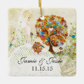 ブロンド・バーデ第1回クリスマスフラワーツリーデザイン セラミックオーナメント (正面)