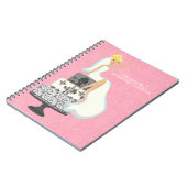 ブロンド・ブライ結婚ドさんのケーキ{ピンク} ノートブック (左側)