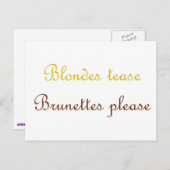 ブロンド&ブルネット ポストカード (正面/裏面)