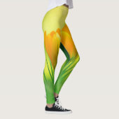 ブロンド&ブレーク – パターン（の模様が）あるレギンス – ブラックロゴ レギンス (右)