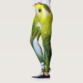 ブロンド&ブレーク – パターン（の模様が）あるレギンス – ブラックロゴ レギンス (左)