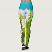 ブロンド&ブレーク – パターン（の模様が）あるレギンス – ホワイトロゴ レギンス (裏面)