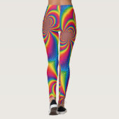 ブロンド&ブレーク – パターン(の模様が)あるレギンス – ホワイトロゴ レギンス (裏面)