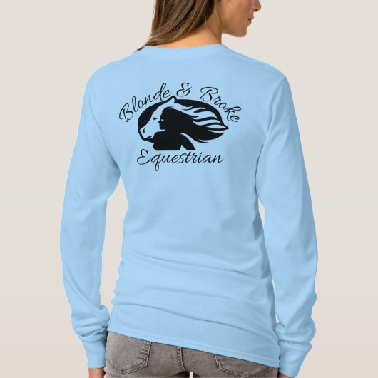 ブロンド&ブレーク – ブラックロゴ(前面/背面) Tシャツ (裏面)