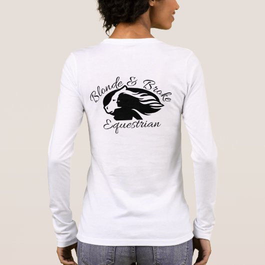 ブロンド&ブレーク – ブラックロゴ（前面/背面） Tシャツ (裏面)