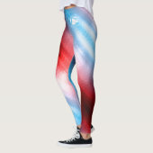 ブロンド&ブローク – パターン(の模様が)あるレギンス – ホワイトロゴ レギンス (左)